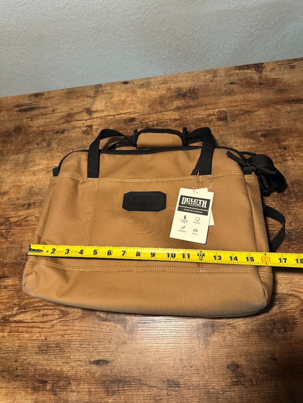 Duluth Trading Fire Hose HD Briefcase 27L Brown - NEW WITH TAGS - Picture 13 of 14